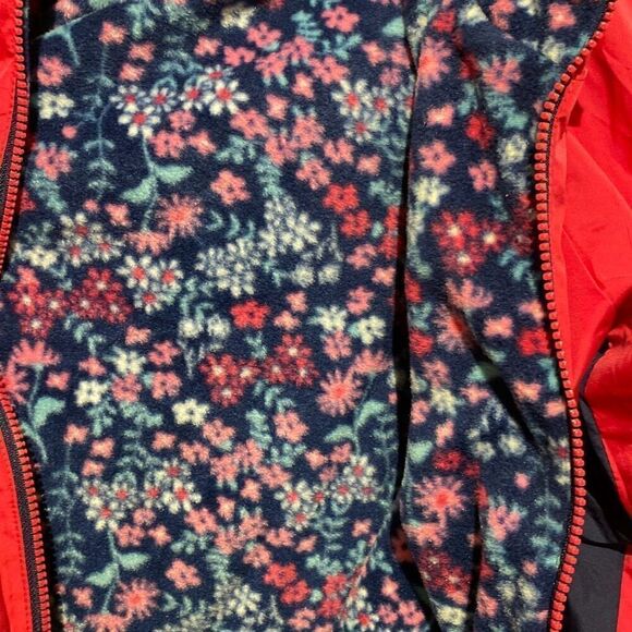 Eddie Bauer Kids Dark Pink Reversible Full Zip Fleece Hooded Jacket Size Large - Picture 7 of 11